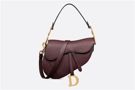 Saddle Bag Amaranth Grained Calfskin 